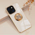 LDM iPhone 13 Plating Silicone Case Plain Metal Ring Holder Stand Soft Cover Accessory Mobile Phone Covers