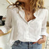 LDM 2021 Spring And Autumn Women Pure Color Casual Loose Long-sleeved Linen Shirt