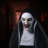 LDM Halloween Scary Nun Face Cover Cosplay Scary Horror Face Covering Latex Headgear Halloween Carnival Party