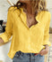 LDM 2021 Spring And Autumn Women Pure Color Casual Loose Long-sleeved Linen Shirt