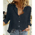 LDM 2021 Spring And Autumn Women Pure Color Casual Loose Long-sleeved Linen Shirt