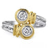 LDM Novel Design Two Tone Women Ring Fashion Girl Party Accessories Office Lady Daily Wear Rings Fine Gifts