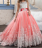 LDM Quality Wedding Tulle Floor Length Ball Gown Girls Dresses